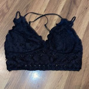 black bralette